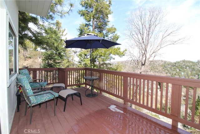 view of wooden terrace