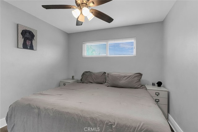 bedroom with ceiling fan