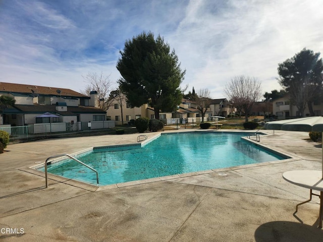 view of pool featuring a patio area