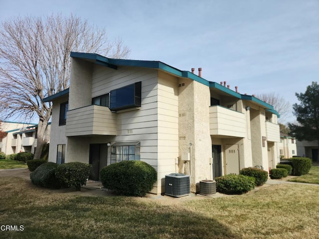 view of property with central AC