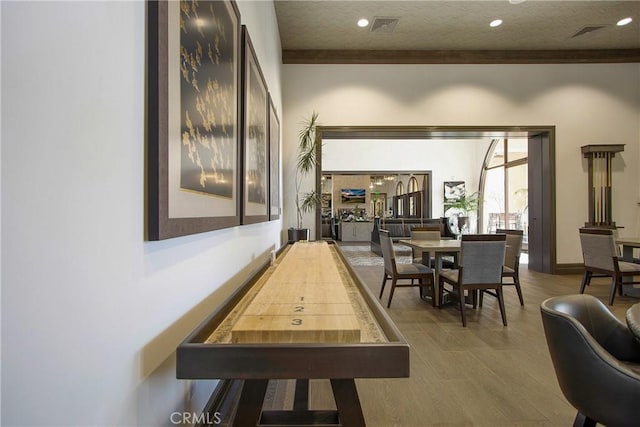 dining area featuring hardwood / wood-style floors