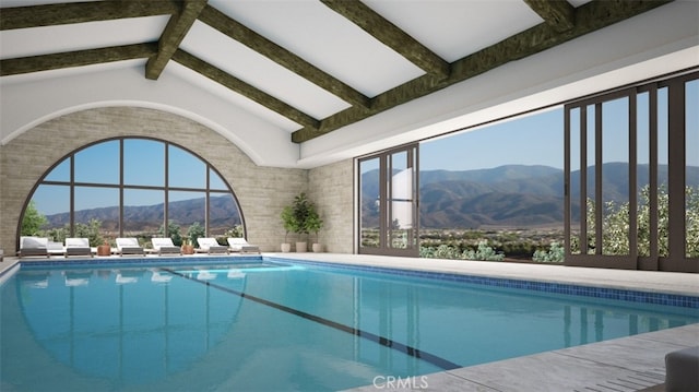 24368 Overlook Dr, Corona, CA 92883 - indoor pool with a mountain view