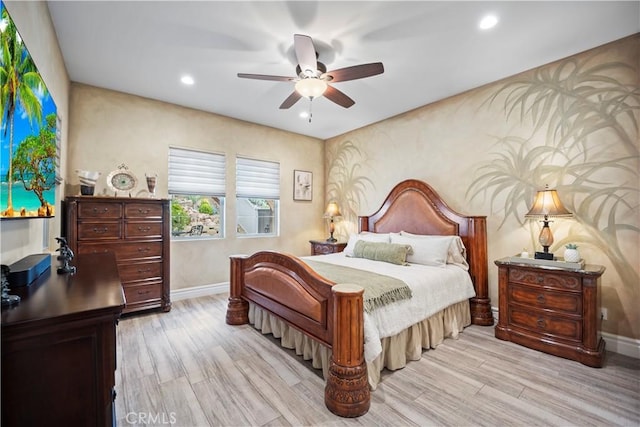 24368 Overlook Dr, Corona, CA 92883 - bedroom with recessed lighting, baseboards, and wood finished floors
