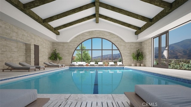 24368 Overlook Dr, Corona, CA 92883 - view of pool featuring a mountain view and a pool