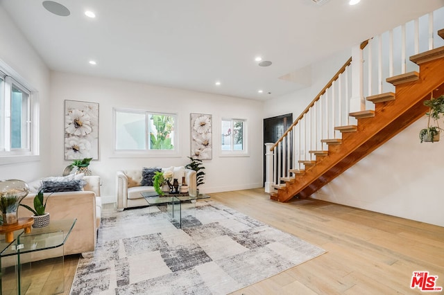 interior space featuring light wood-type flooring