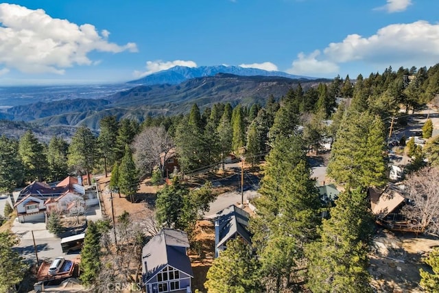 bird's eye view featuring a mountain view