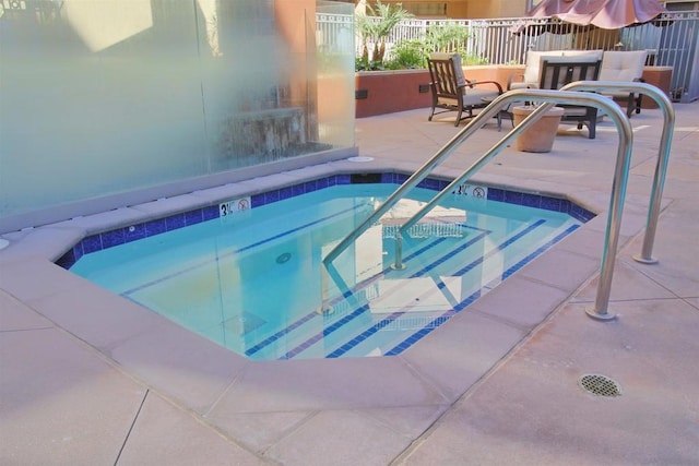 view of pool with a patio area