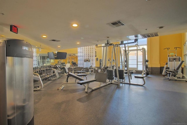 view of exercise room