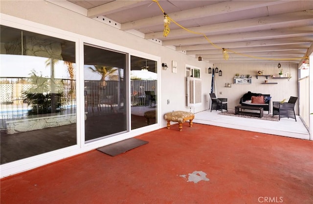 view of patio / terrace featuring an outdoor hangout area