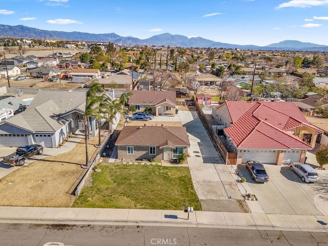 aerial view featuring a mountain view