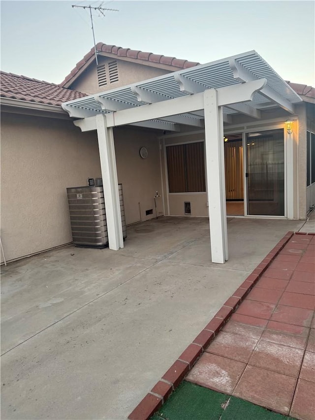 view of patio with a pergola