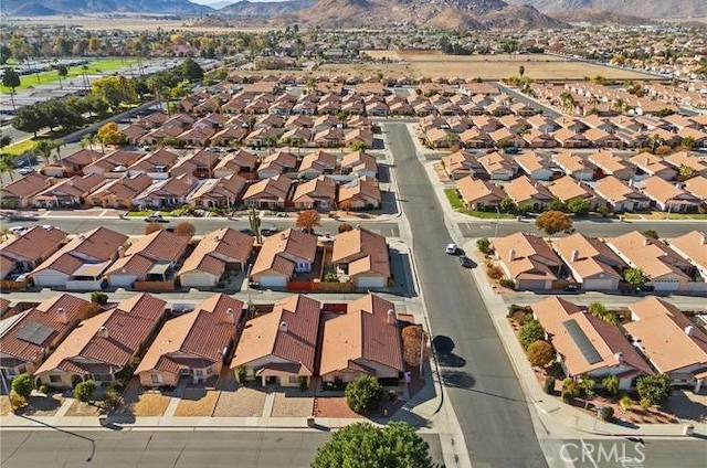 bird's eye view featuring a mountain view