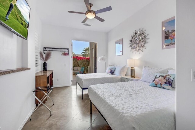 bedroom with ceiling fan