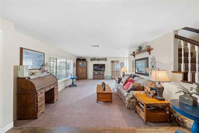 view of carpeted living room