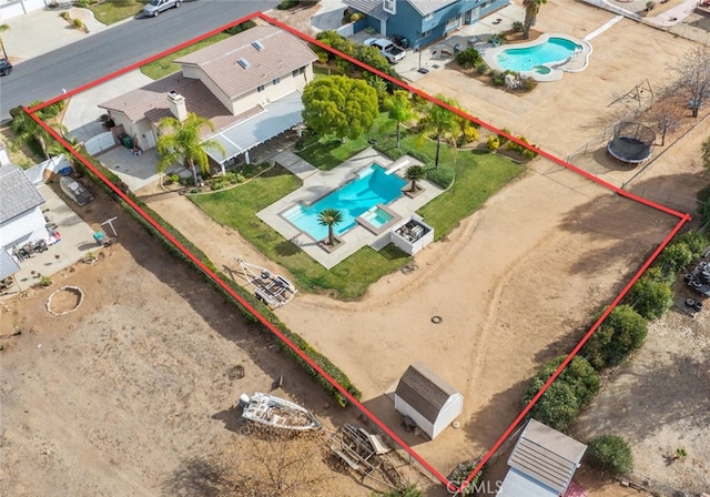 birds eye view of property