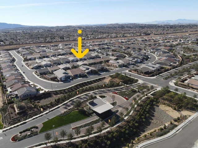 aerial view featuring a mountain view