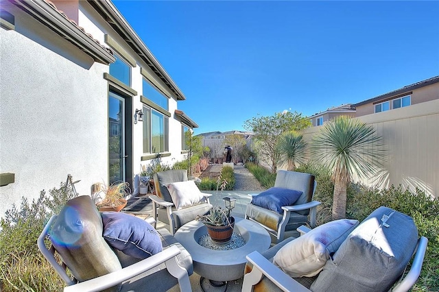 view of patio / terrace with a fenced backyard