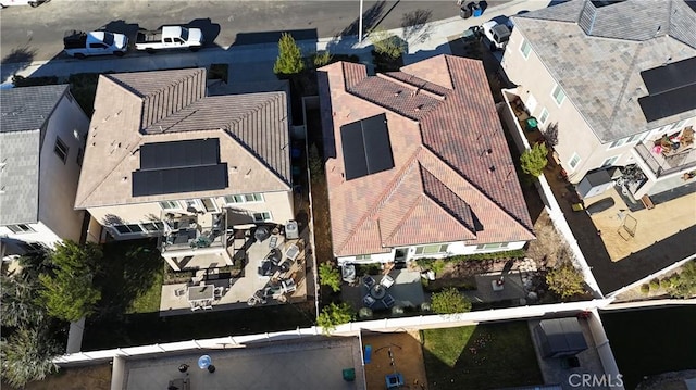 aerial view with a residential view