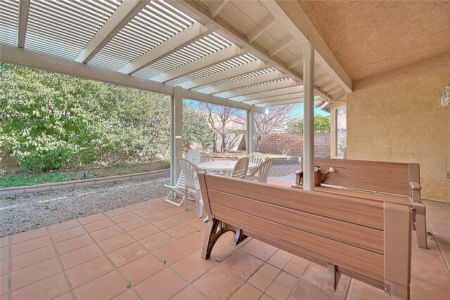 view of patio / terrace with a pergola