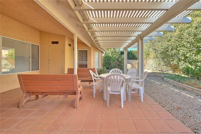 view of patio / terrace with a pergola