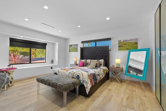 5455 Toyon Rd, San Diego, CA 92115 - bedroom featuring wood finished floors, recessed lighting, and baseboards