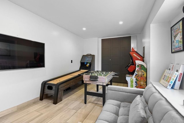 5455 Toyon Rd, San Diego, CA 92115 - living area with light wood-type flooring and recessed lighting