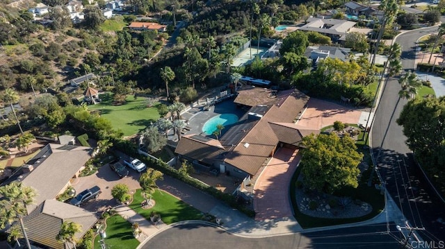 5455 Toyon Rd, San Diego, CA 92115 - aerial view of property's location with nearby suburban area and a pool area