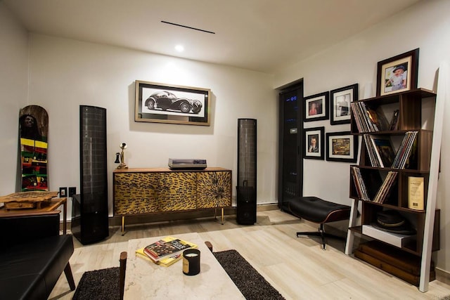 5455 Toyon Rd, San Diego, CA 92115 - office with a heating unit, wood finished floors, and recessed lighting