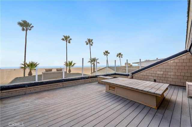 1510 W Oceanfront, Newport Beach, CA 92663 - wooden terrace featuring a water view