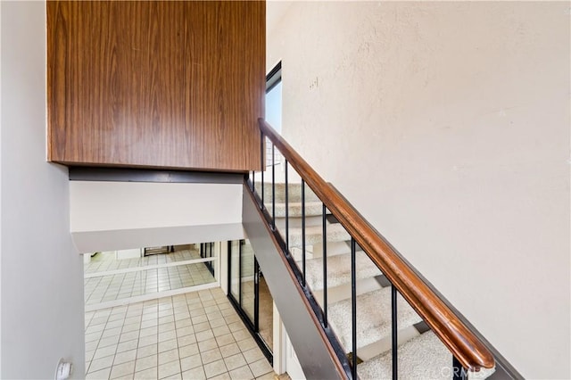 1510 W Oceanfront, Newport Beach, CA 92663 - stairway featuring tile patterned flooring