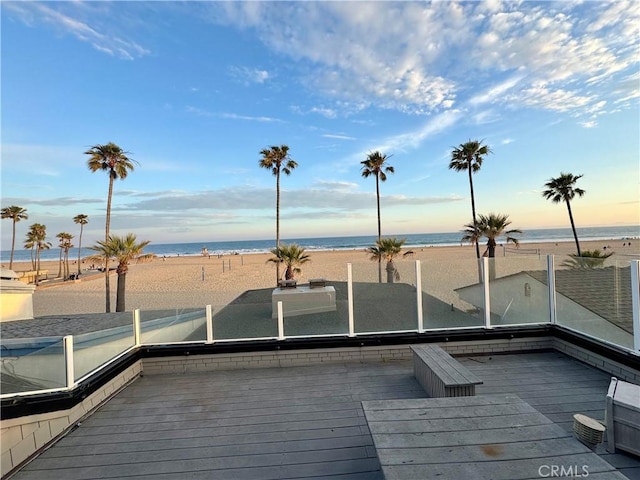 1510 W Oceanfront, Newport Beach, CA 92663 - deck featuring view of water and beach