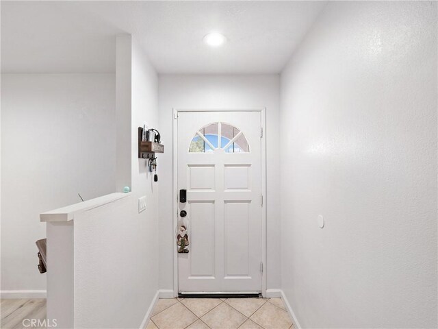 view of tiled foyer