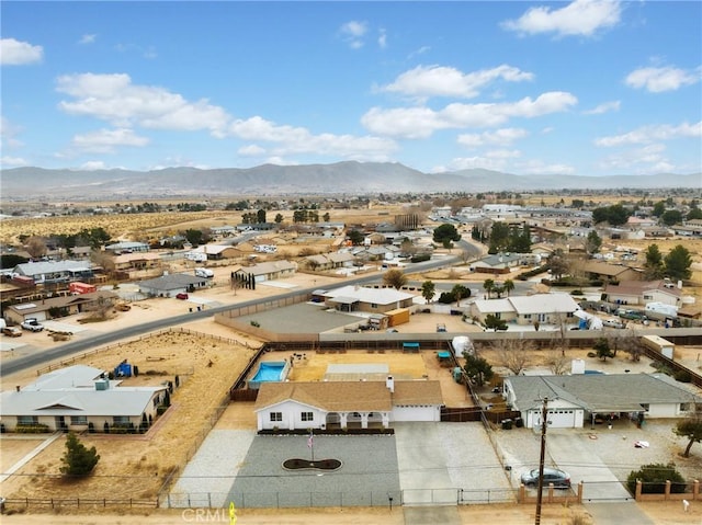 aerial view featuring a mountain view