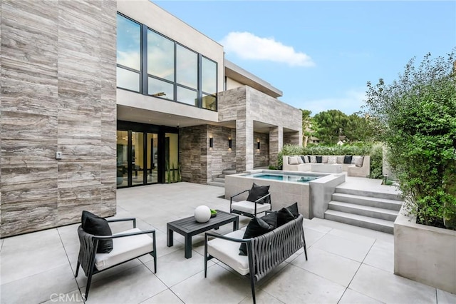 433 Harbor Island Dr, Newport Beach, CA 92660 - view of patio / terrace with an outdoor living space