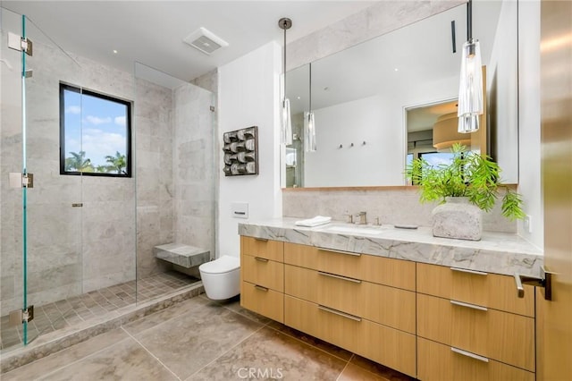 433 Harbor Island Dr, Newport Beach, CA 92660 - full bathroom with vanity, a stall shower, and tile patterned floors