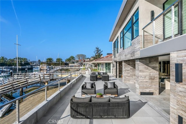 433 Harbor Island Dr, Newport Beach, CA 92660 - patio / terrace with an outdoor living space