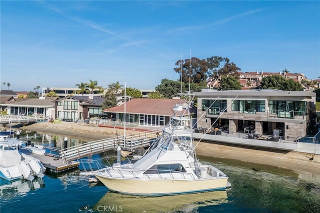 433 Harbor Island Dr, Newport Beach, CA 92660 - dock area featuring a water view