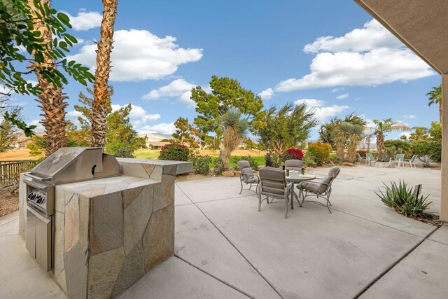 view of patio / terrace with area for grilling