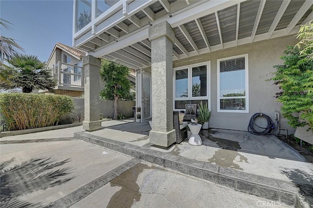 view of patio / terrace featuring a balcony