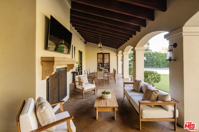 view of patio / terrace featuring outdoor lounge area