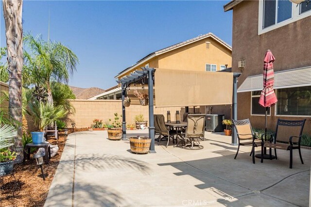 view of patio featuring central AC unit