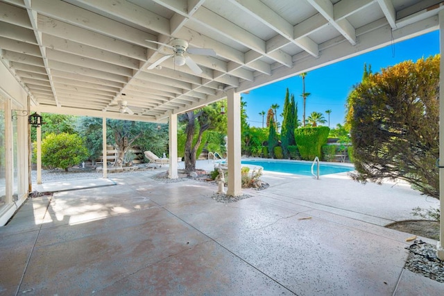 view of patio / terrace with ceiling fan