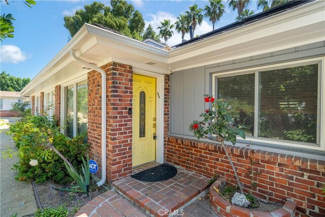 view of doorway to property