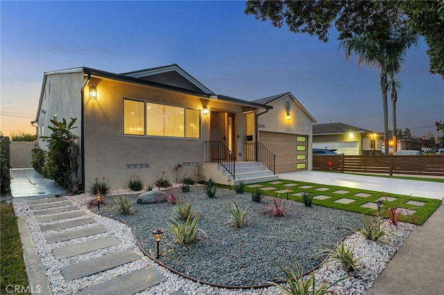 contemporary house with a garage