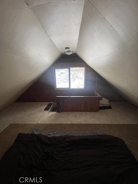 bonus room with vaulted ceiling