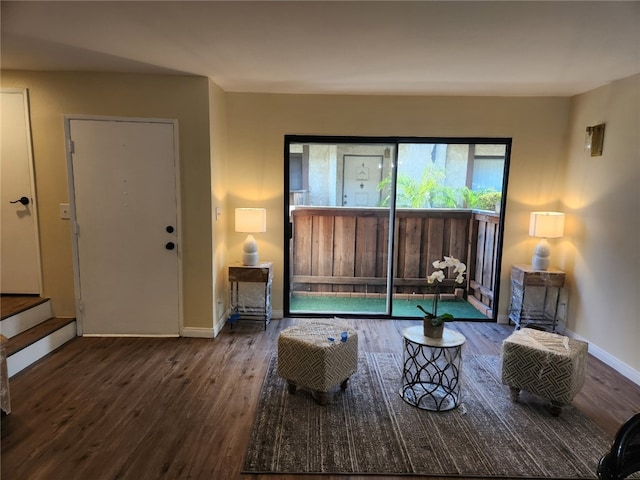 unfurnished room featuring wood-type flooring