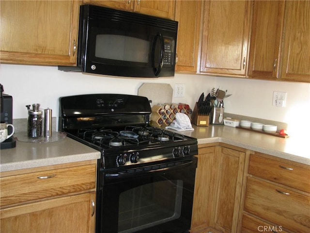 kitchen featuring black appliances