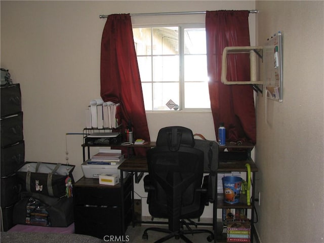 view of home office