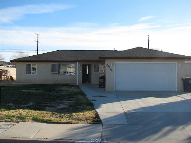 ranch-style house featuring a garage