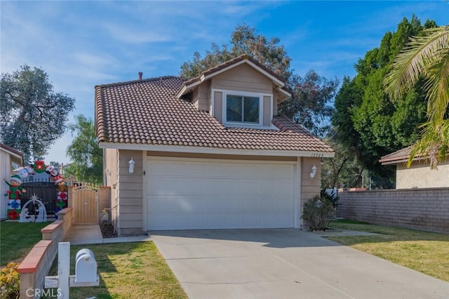 front facade with a garage